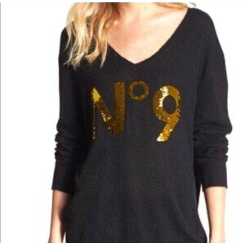 Wildfox White Label Angora Blend No. 9 Sweater Black Medium